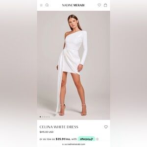 Celina White Dress by Nadine Merabi with original Nadine Merabi box!